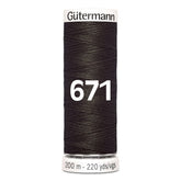 Gutermann garen | 200m | 671 donkergrijs bruin naaigaren GM - 200 - 671 - DONKERGRIJS - BRUIN 4008015032845